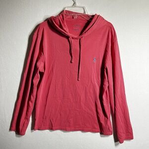 Polo Ralph Lauren Hoodie T-Shirt Size S Pink Light Coral Long Sleeve Pony Logo